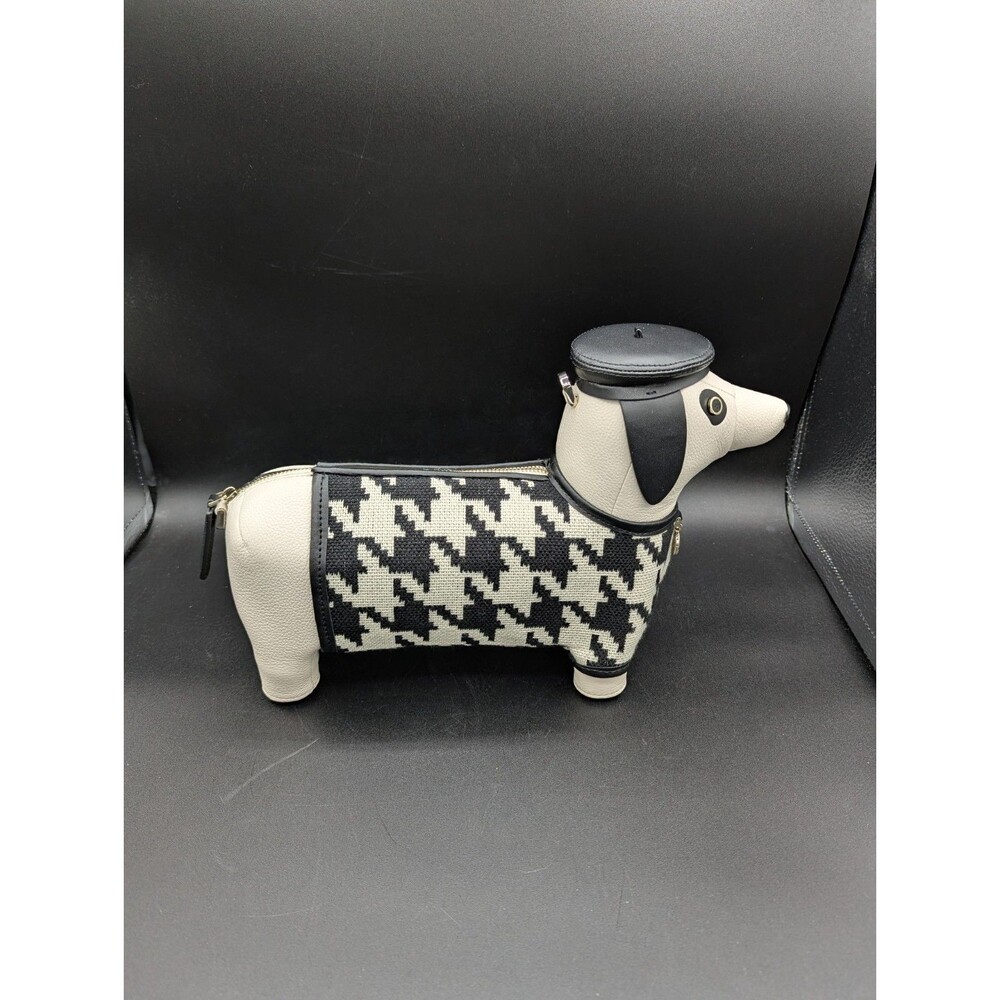 Kate Spade Dachshund Claude Houndstooth Crossbody Bag NWT - Picture 5 of 8